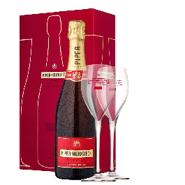 Piper-Heidsieck Champagner Brut Geschenkset inkl. 2 Gläsern