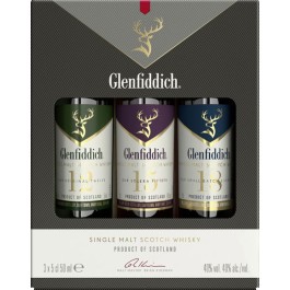 Glenfiddich Single Malt Scotch Tasting-Set 3 Flaschen 40% vol. 3 x 0,05 l