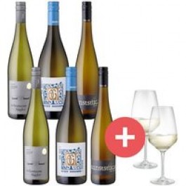 6er-Paket Deutsche Rebsorten Champions + 2er-Set Taste Gläser - Weinpakete
