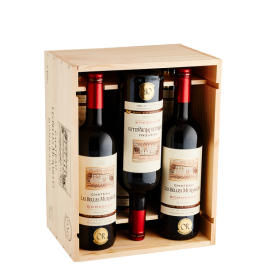 6er-Holzkiste Bordeaux AOP -  - Château Les Belles Murailles - Französischer Rotwein