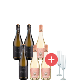 6er-Prickler Paket + GRATIS Vivess Sekt-Kristallgläser - Weinpakete