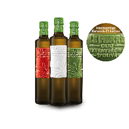 Kennenlernpaket LE FERRE Olivenöle mit 3 Flaschen