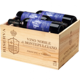 Principe di Valoro Vino Nobile Viti Vecchie / Rotwein / Toskana Montepulciano DOCG Riserva, 6er Holzkiste